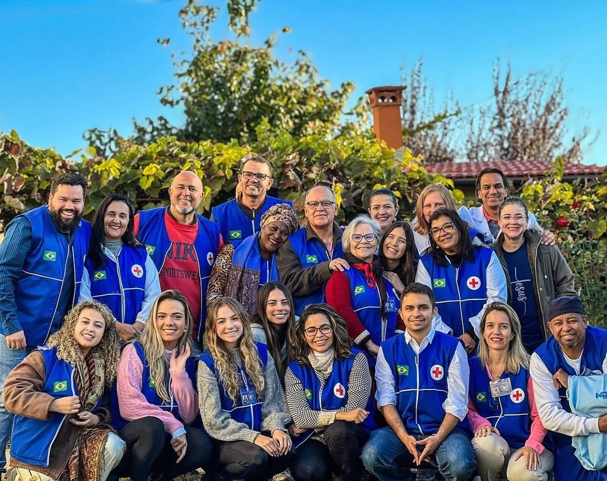 Grupo em trabalho humanitário e social